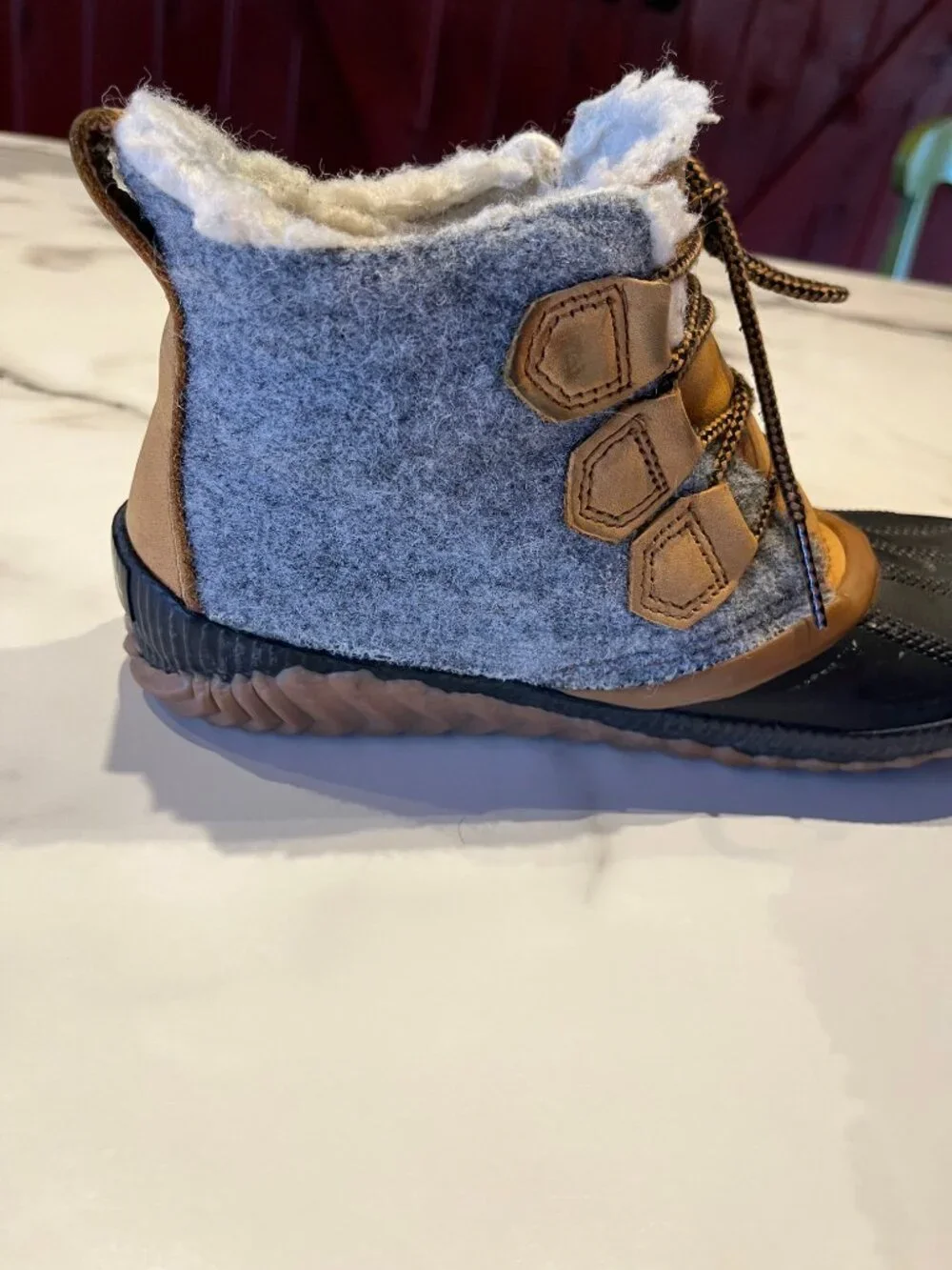 Sorel Out'N About Plus Waterproof Gray Felt Duck Boots - Size 7 - Picture 8 of 14
